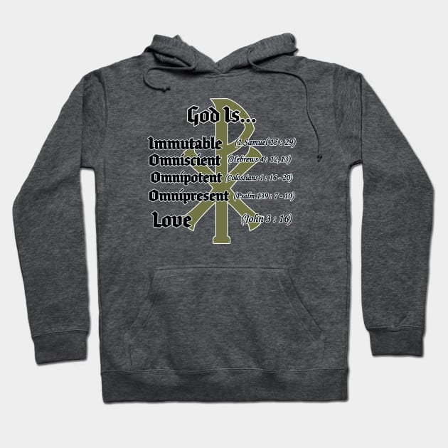 God Is ... Gold Chi-Rho Hoodie by The Knotty Works